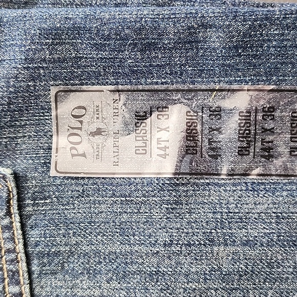 NWT Polo Ralph Lauren 44T x 36 Classic 867 Warren Jeans Medium Dark Blue Wash - Picture 3 of 11
